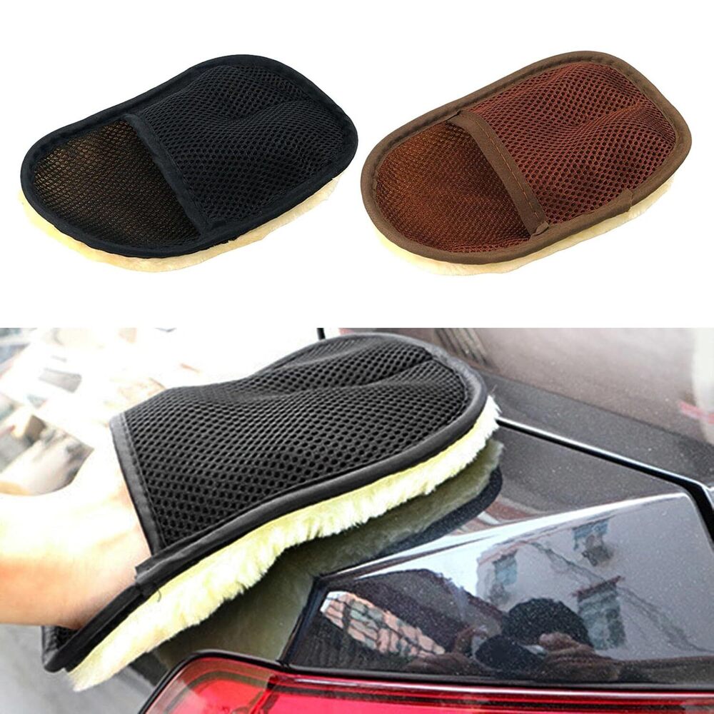Car Wash Mitt Artificial Wool Scratch Free for Suvs Boats Polishing BlackeBay