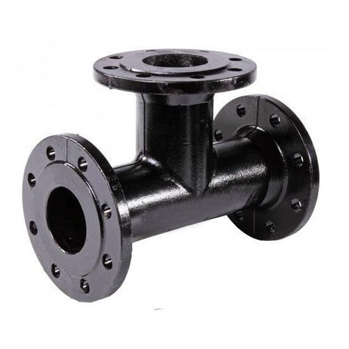 Ductile Iron Flanged Tee - Color: Black