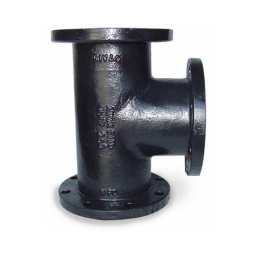 Ductile Iron Flanged Tee - Color: Black