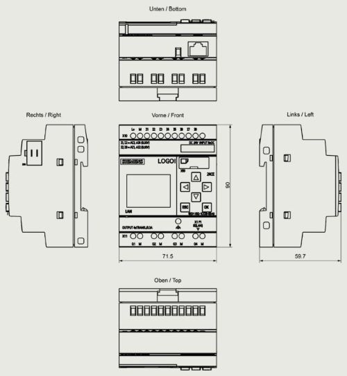 SIEMENS LOGO PLC 6ED1052-1CC08-0BA2