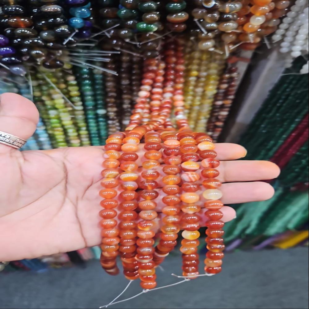 Hakik Red Crystal Beads - Shape: Round