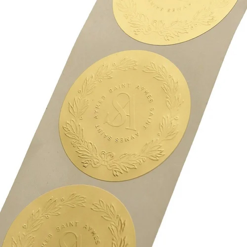 Special Pvc Embossed Sticker - Color: Golden