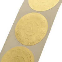 Special Pvc Embossed Sticker - Color: Golden