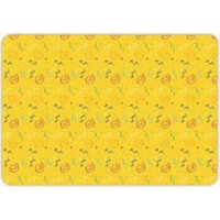 Yellow Rectangular Printed Paper Sticker