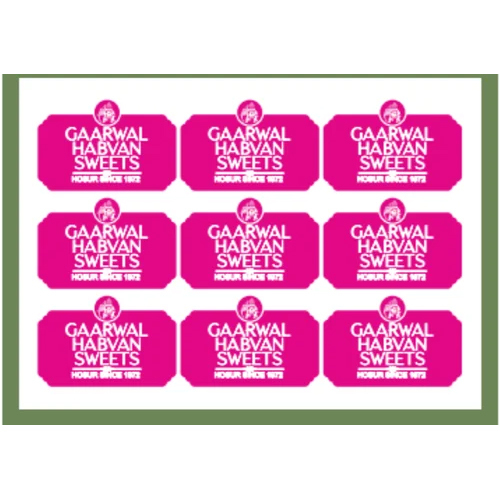 मल्टीकलर फॉइल पेपर स्टिकर्स