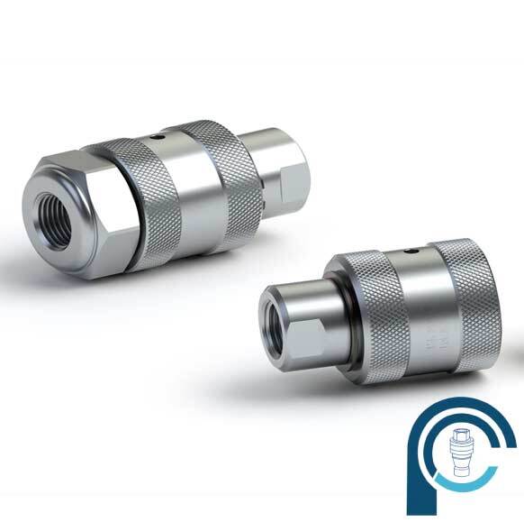 Screw Type Double Check Valve Quick Release Coupling - Color: Stainless Steel