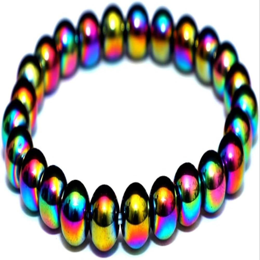 Hematite Aura Rainbow Crystal Beads