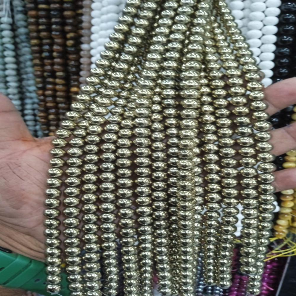 Hematite golden Light Crystal Beads