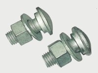 Hot Dipped Galvanized Button Head Bolt / Hex-nut/plain-washer