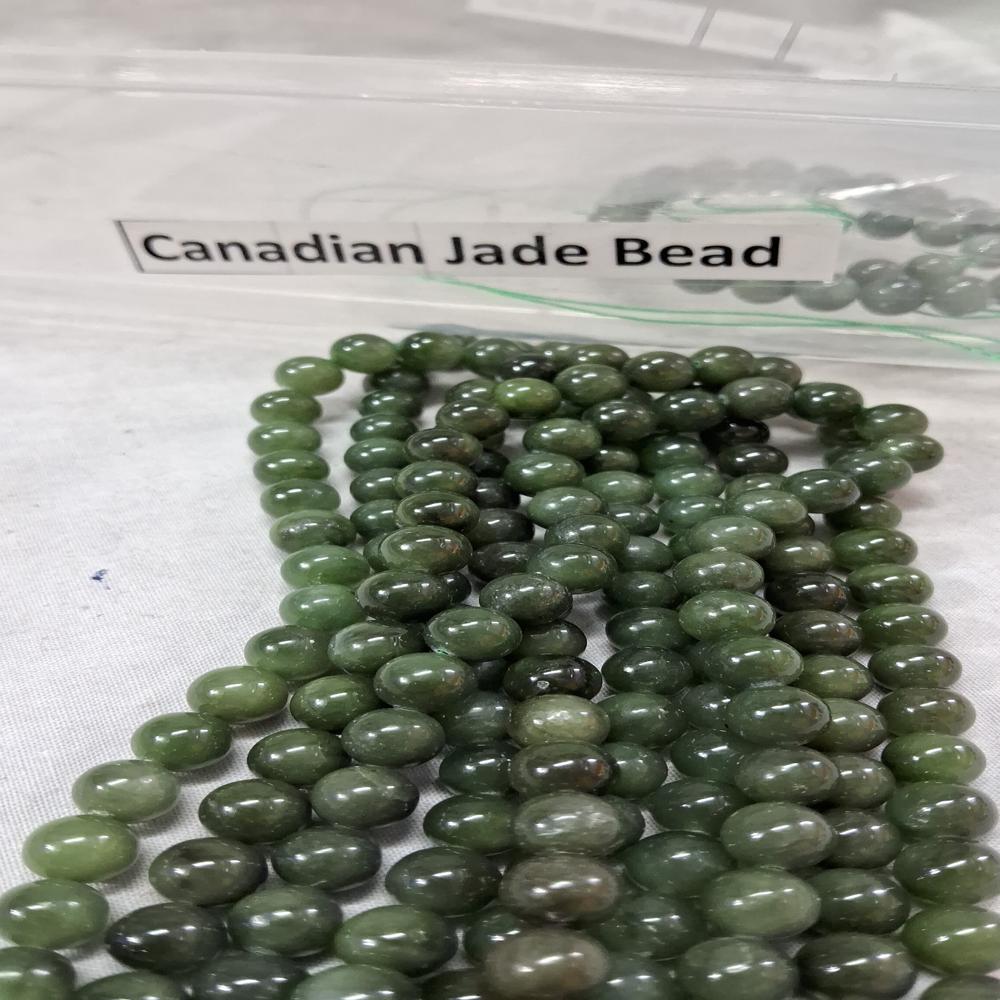 Jade Canadian Nefrite Crystal Beads - Color: Green