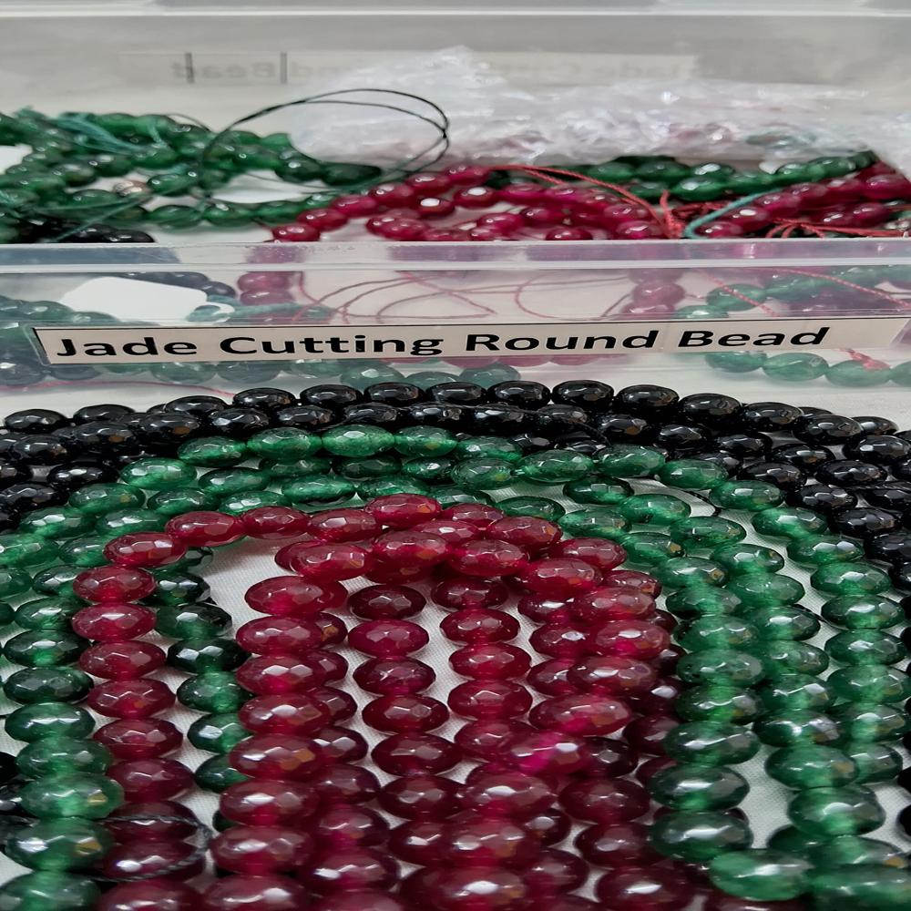 Jade Faceted Crystal Beads - Color: Multicolour