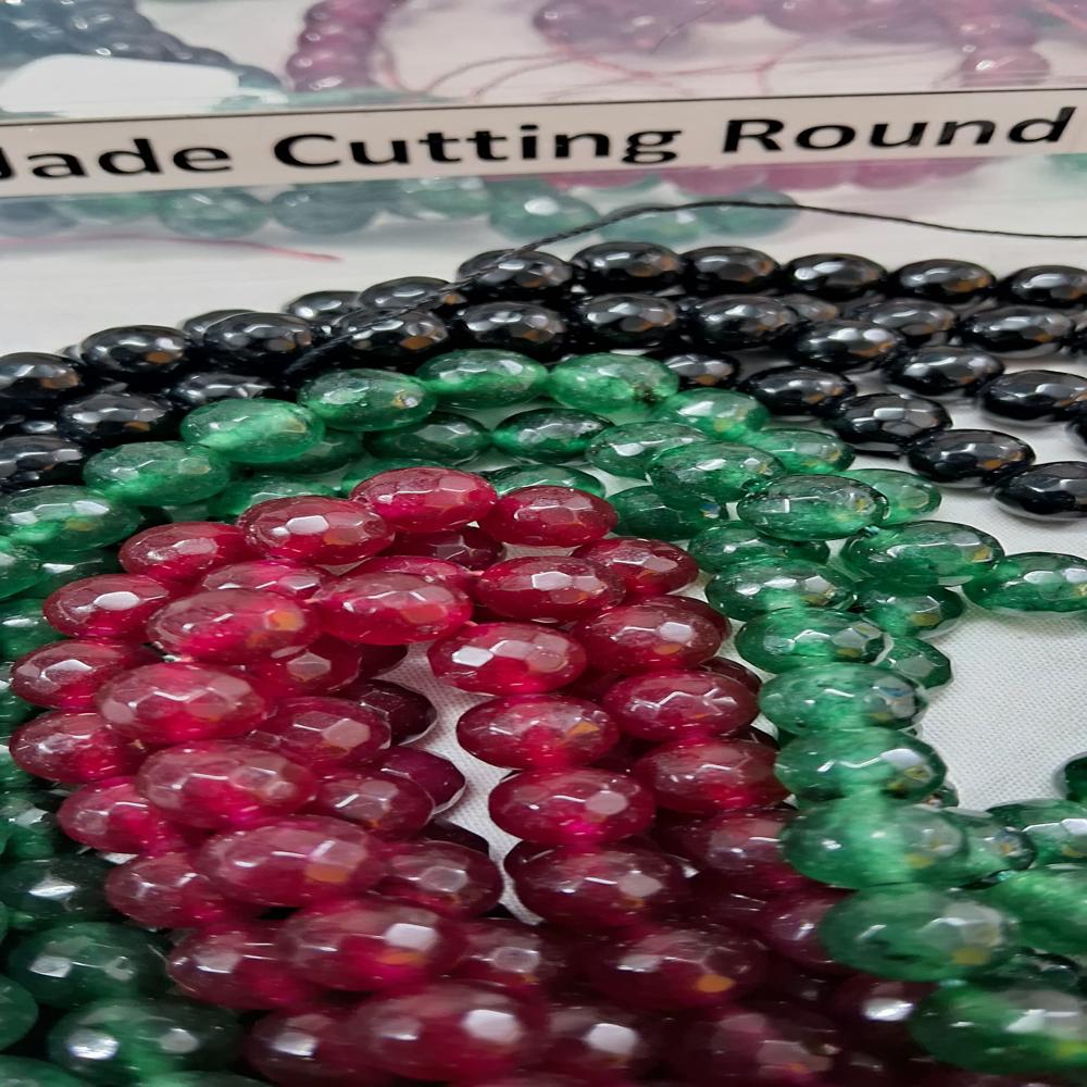 Jade Faceted Crystal Beads