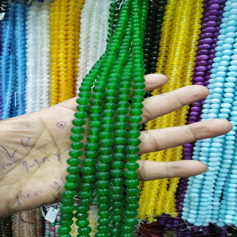 Jade Plain Crystal Beads - Color: Multicolour