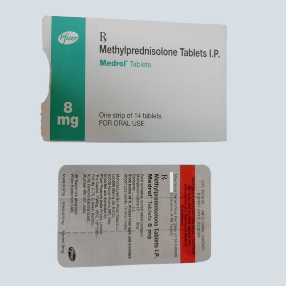 Methylprednisolone Tablets Ip 8 Mg