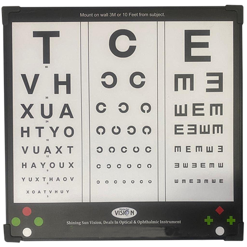 3 Mtr 10 Feet Vision Testing Frame Chart - Accuracy: 100  %