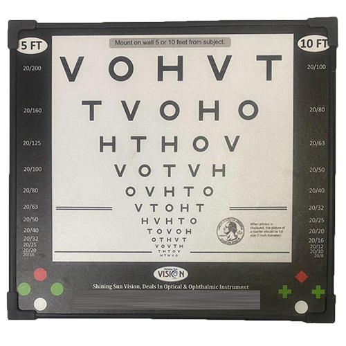 5 Feet Or 10 Feet Vision Testing Frame Chart - Accuracy: 100  %
