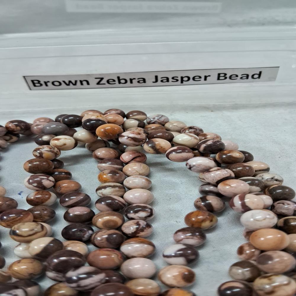 Jasper Zebra Brown Crystal Beads