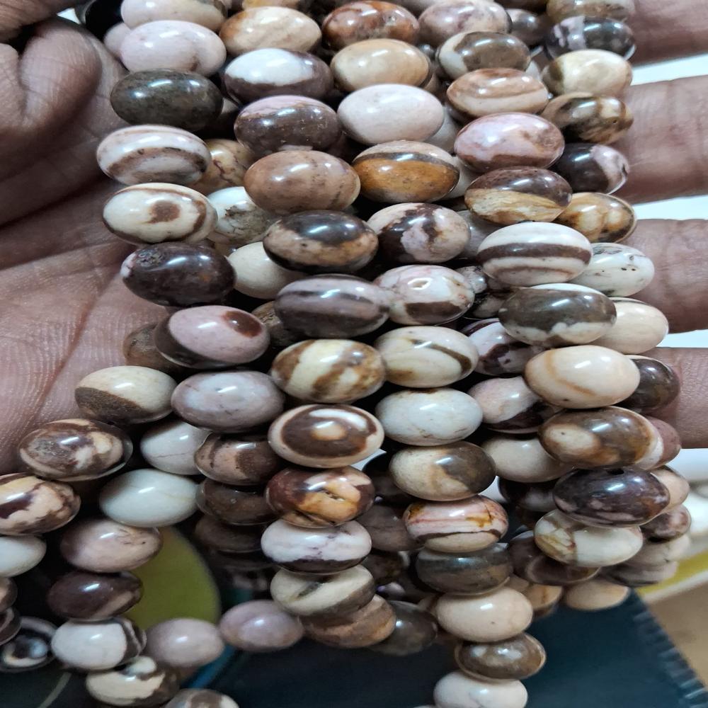 Jasper Zebra Brown Crystal Beads - Color: Multicolour
