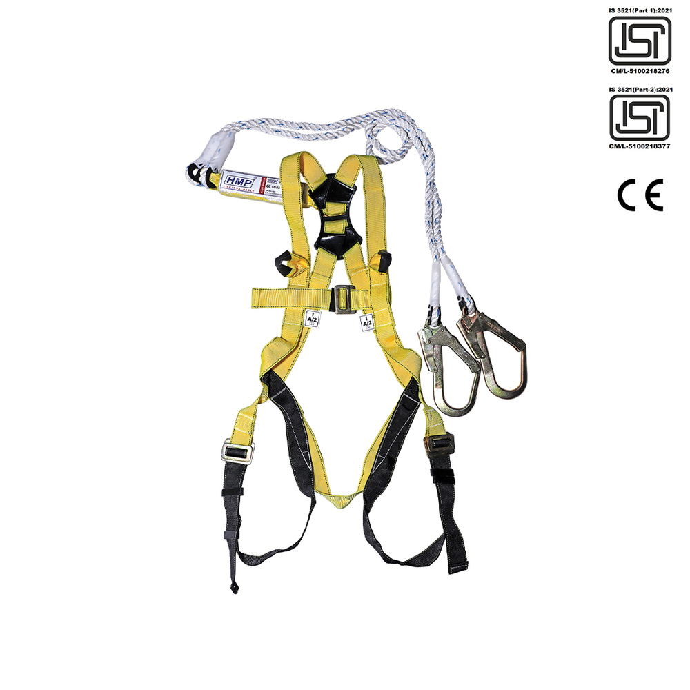 Rohoni Full Body Harness & Lanyards - Color: Yellow And Black