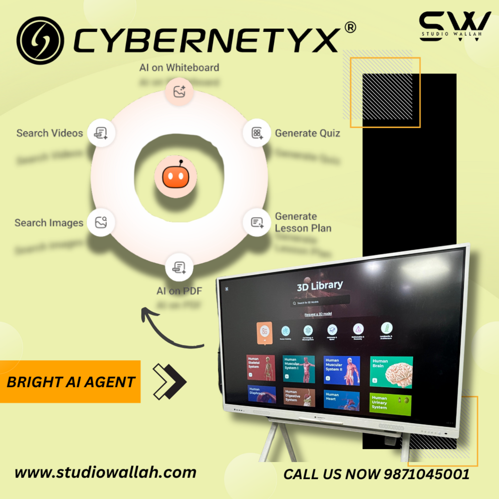 Cybernetyx AI Smart Board 75 Inch