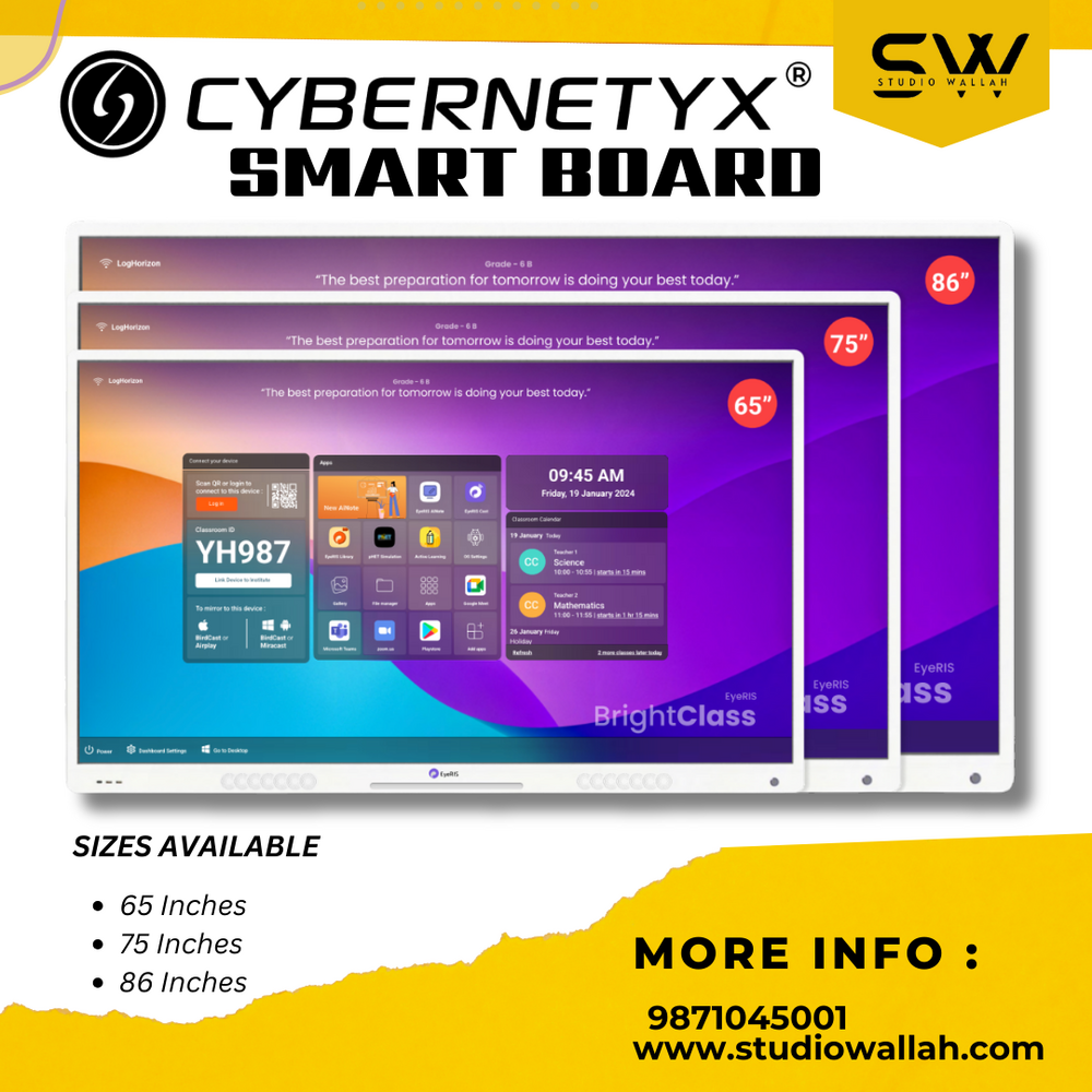 Cybernetyx AI Smart Board 75 Inch