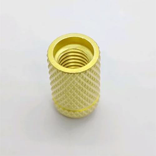 Brass Diamond Knurling Insert - Color: Golden