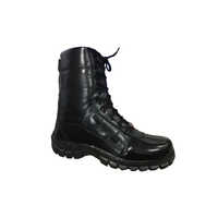 Leather Army Shoes - Color: Black