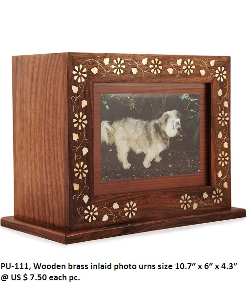 Carved Wooden Pet Urn - Shesham Wood 7x5x3 Inches Engraved Design | Polished Finish Termite & Borer Proof Designer Elegance