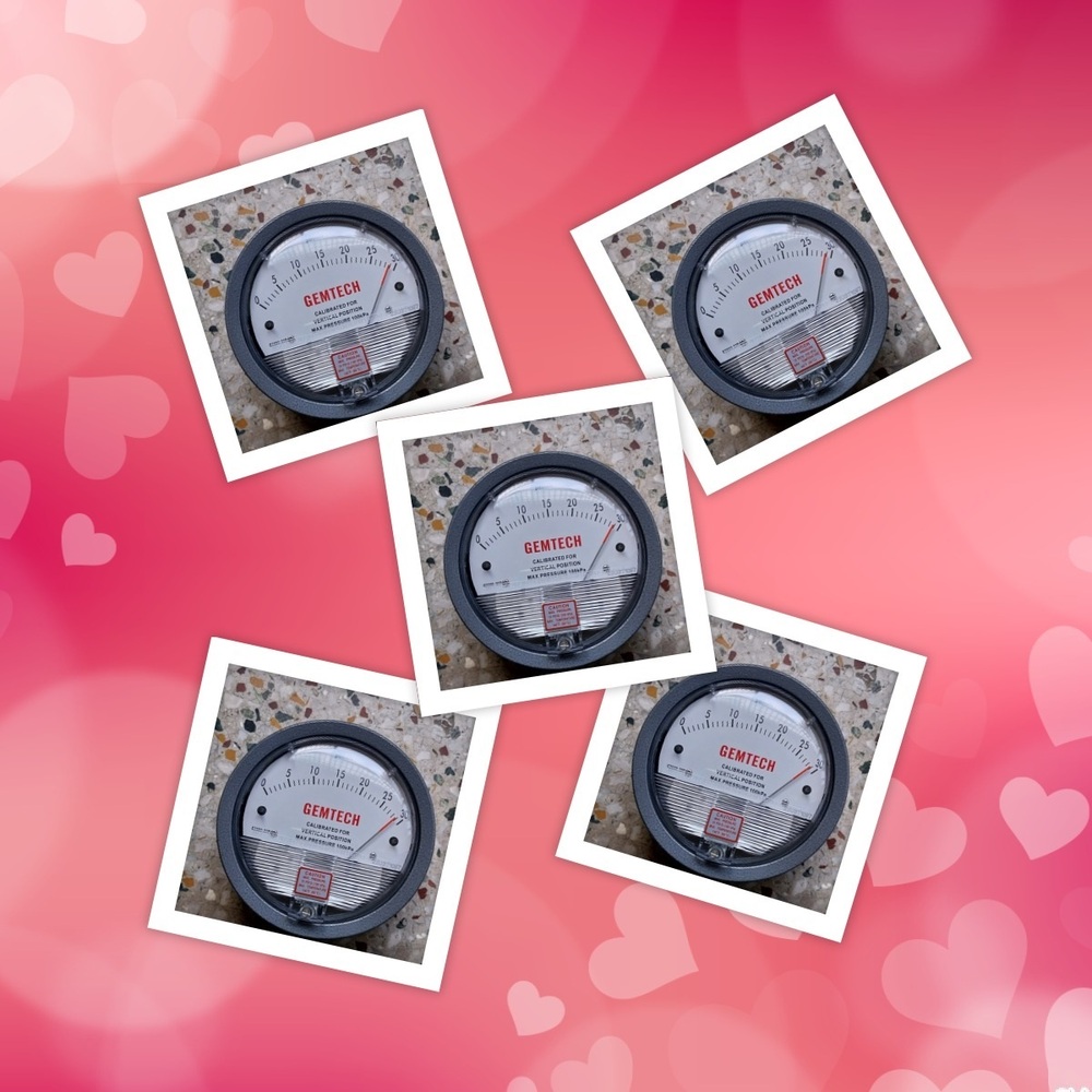 G2007 Gemtech Differential Pressure Gauge Range 0-7.0 Inch Wc