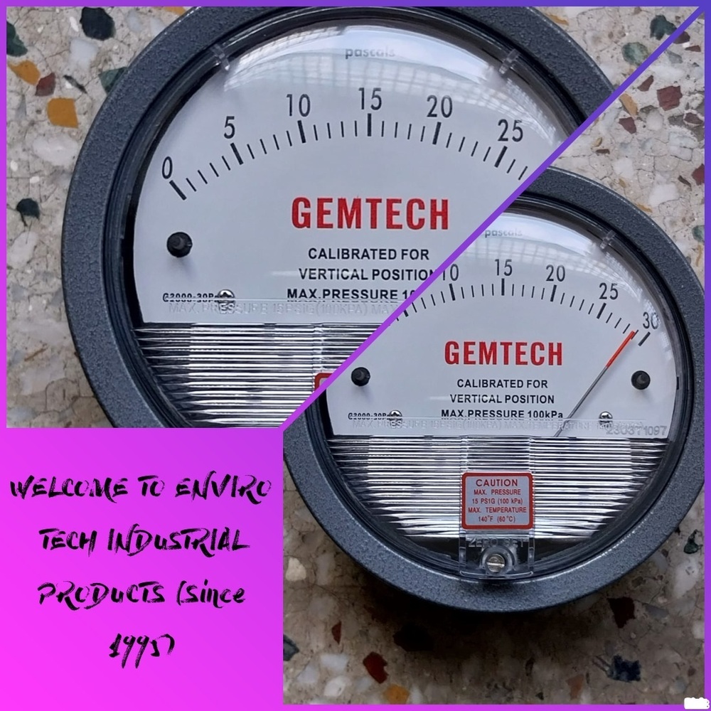 G2007 Gemtech Differential Pressure Gauge Range 0-7.0 Inch Wc