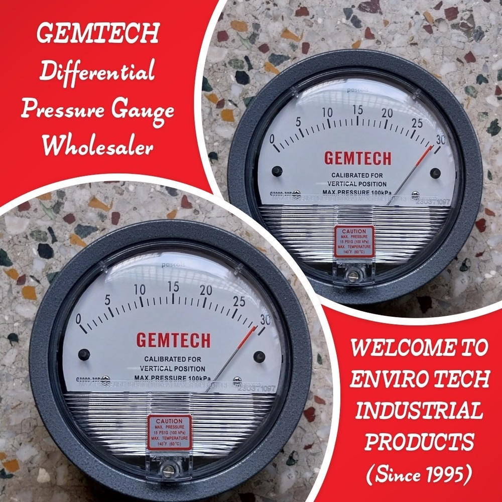 G2007 Gemtech Differential Pressure Gauge Range 0-7.0 Inch Wc