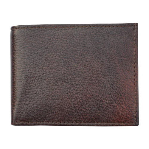 Mens Bifold Wallet With 5 Card Slots And A Coin Pocket - Color: Brown