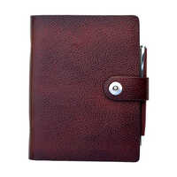 Brown Genuine Leather Premium Undated Organizer Set