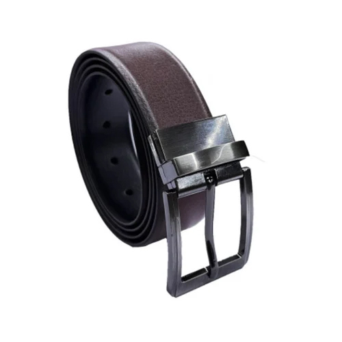 Reversible Belt With Twist Type Buckle - Color: Black