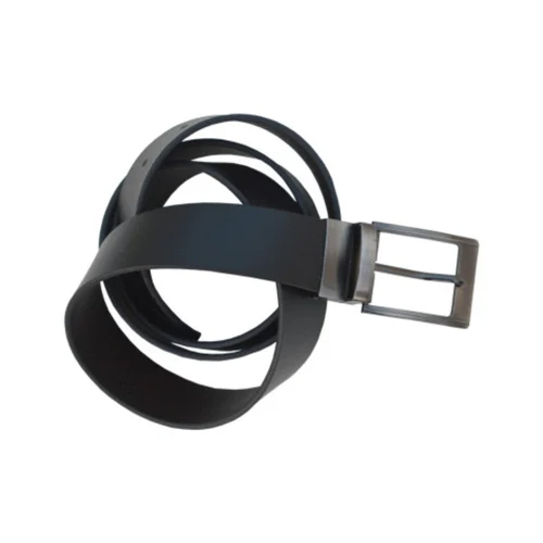 Black Reversible Genuine Leather Men Belt