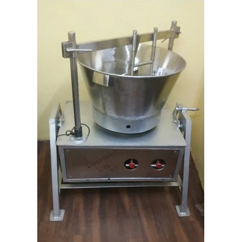 SS Tilting Khoya Making Machine - Stainless Steel, 50 Ltr/hr, 0.25 HP Motor Power, 220 Volt | 1 Year Warranty, Corrosion Resistant Design