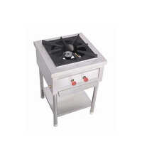 Three Burner Cooking Range Kitchen Equipment - Stainless Steel, Silver Color, Gas Powered , Semi-automatic, 220v, 1-year Warranty For Restaurants