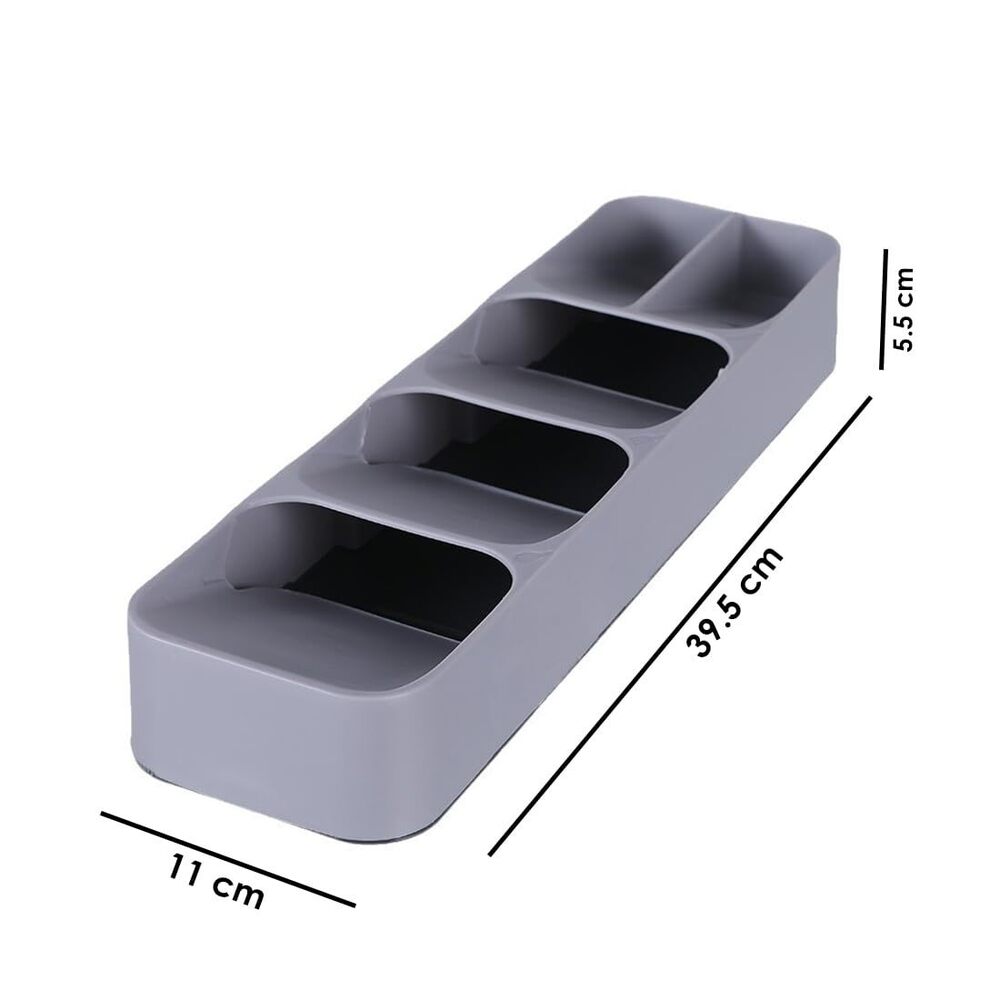 Cutlery Tray Tableware Organizer Kitchen Drawer Tray Knife Spoon Storage Box Non-slip Base - Feature: Good Quality