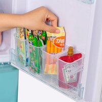 Plastic Storage Containers, Detachable Food Refrigerator Organizer (set Of 4 Pcs, 11 X 8 X 5 Cm, Transparent) - Artwork: Handmade