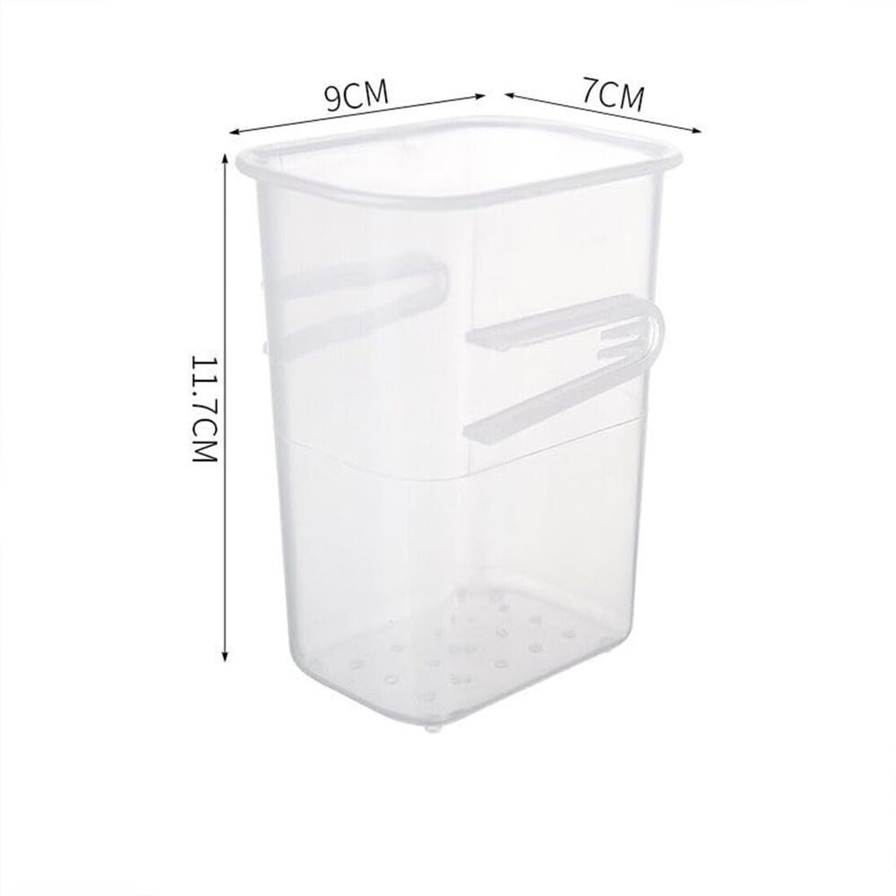 Plastic Storage Containers, Detachable Food Refrigerator Organizer (Set Of 4 Pcs, 11 X 8 X 5 Cm, Transparent) - Artwork: Handmade