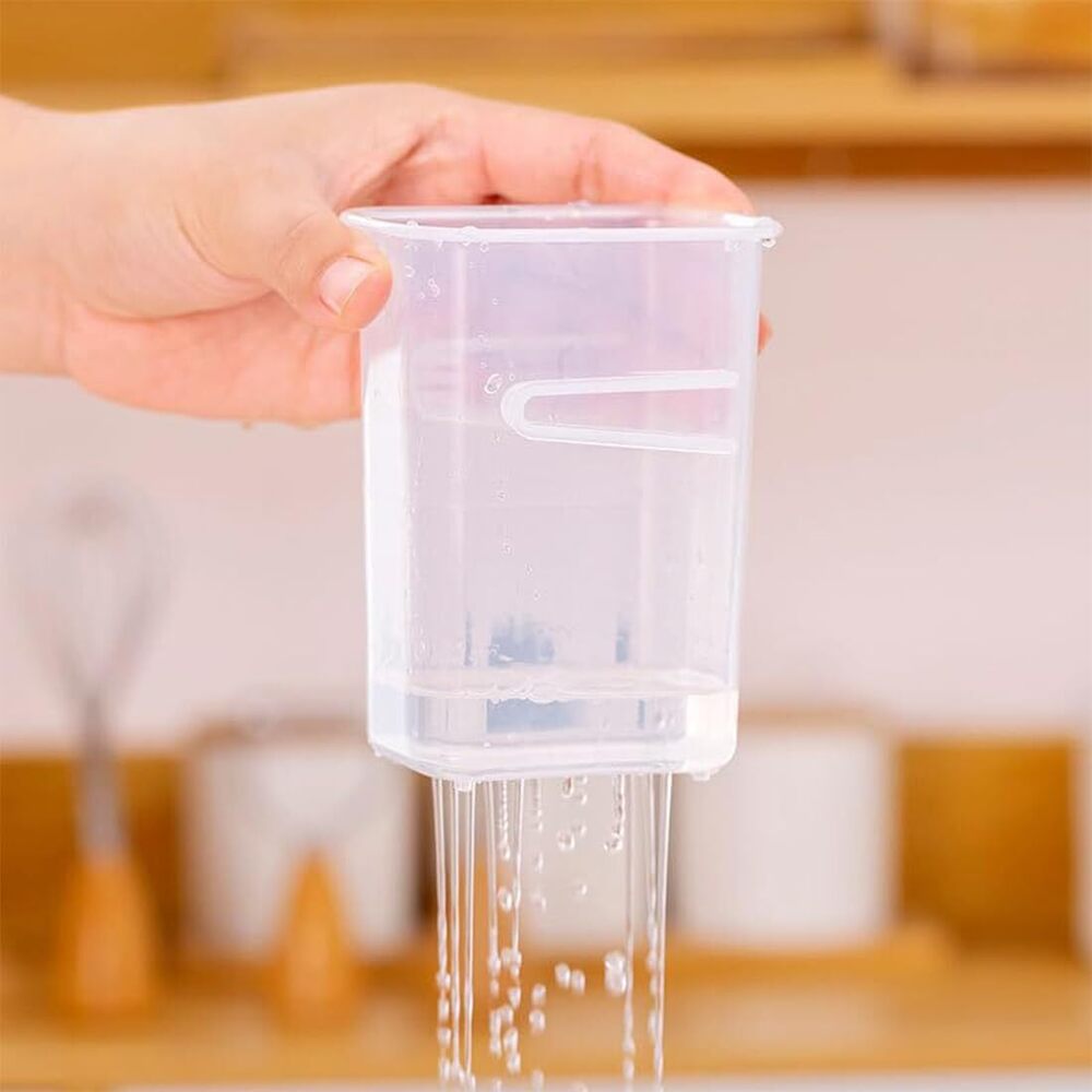 Plastic Storage Containers, Detachable Food Refrigerator Organizer (Set Of 4 Pcs, 11 X 8 X 5 Cm, Transparent) - Artwork: Handmade