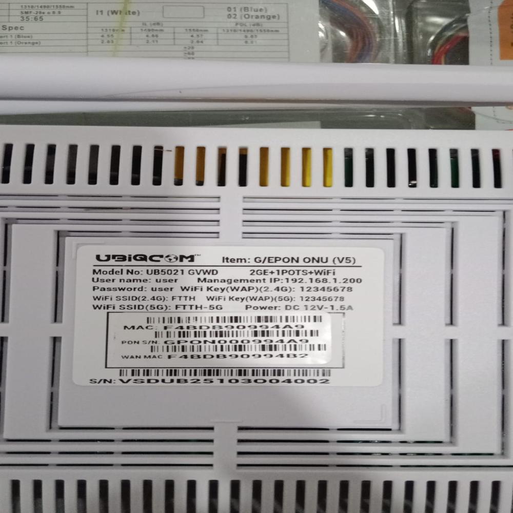 Ubicom Ont Dual Bannd - Application: Splicing Fiber