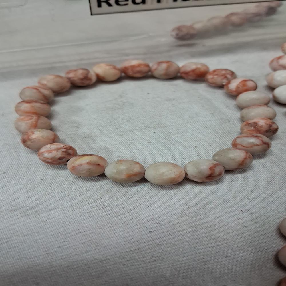 Red Picasso Jasper Crystal Beads