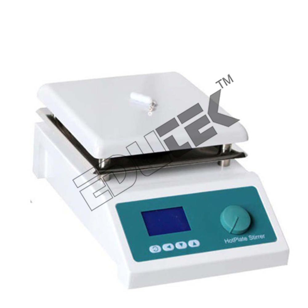 Magnetic Stirrer With Hot Plate - Ceramic Top & Die Cast Aluminium Base | 50-500â°c Temperature Range, Digital Display, Variable Speed, 230v Input