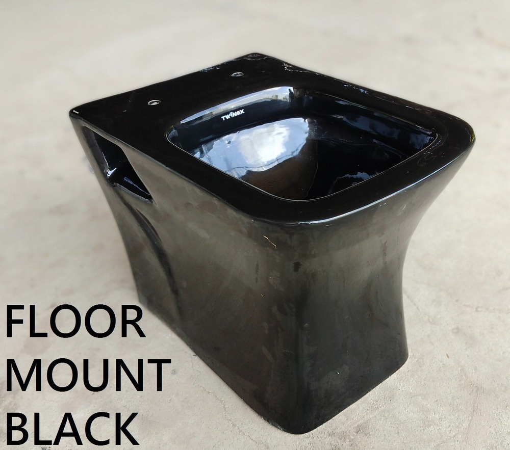 Floor-mounted Glossy Finish Western Toilet - Color: White