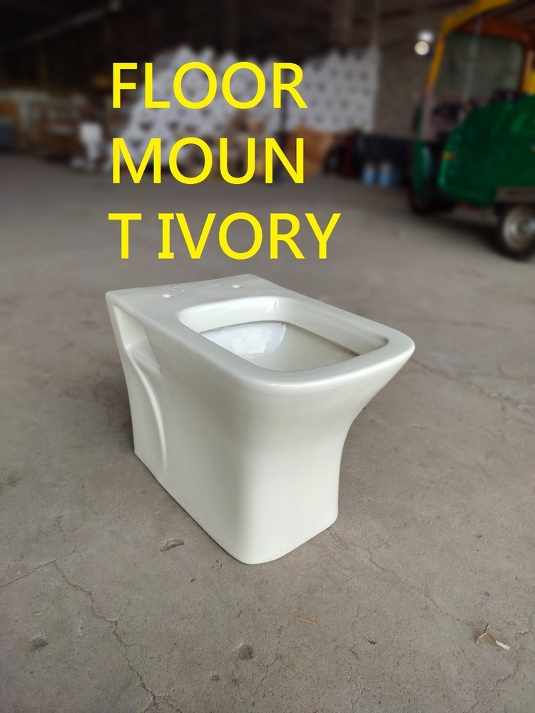 Floor-mounted Glossy Finish Western Toilet - Color: White