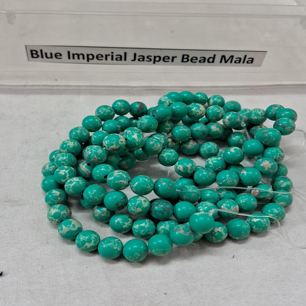 Imperial Blue Jasper Crystal Beads - Shape: Round