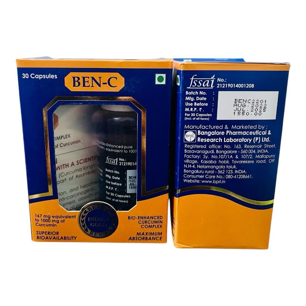 Ben-C 167/1000Mg Capsule - Best Before: 18 Months