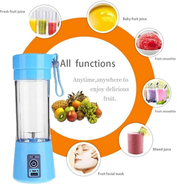MEELANA Portable Electric USB Juice Maker Juicer Bottle