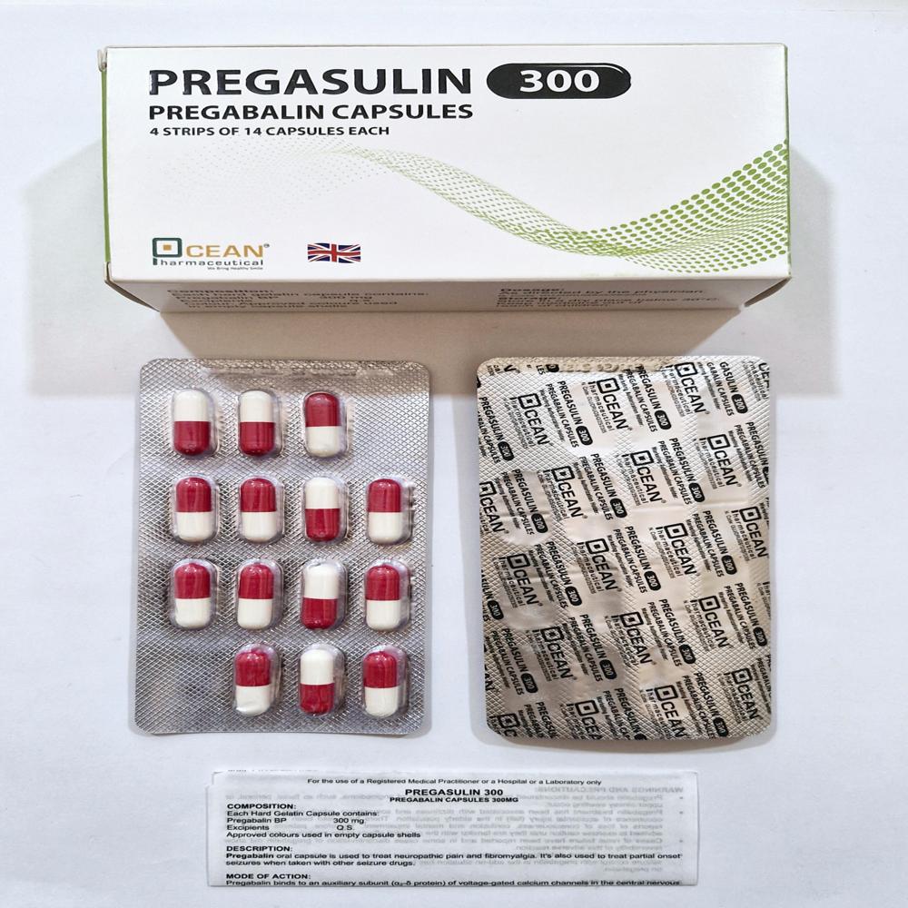 Pregabalin 300mg Capsule - 300mg Strength, 4x14 Capsules | Indicated For Nerve Pain Relief, Suitable For Adults, General Medicine